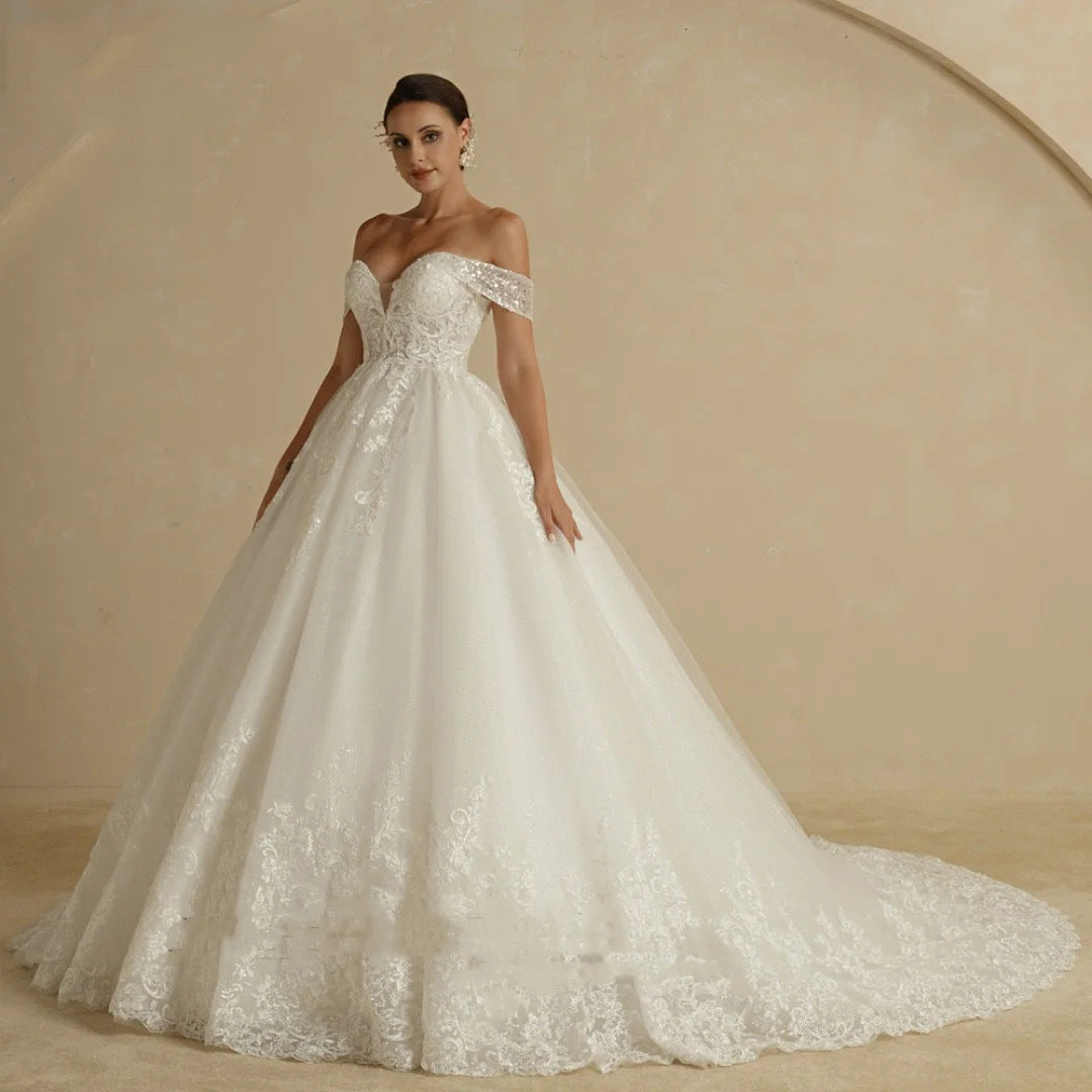 Off-shoulder Bridal Main Wedding Dress