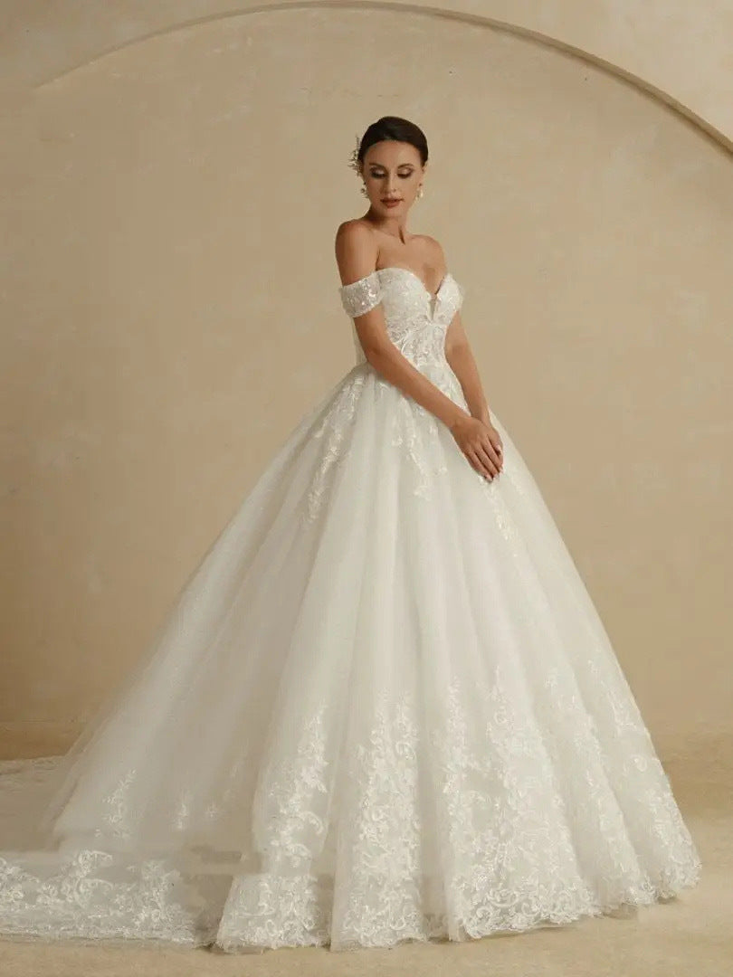 Off-shoulder Bridal Main Wedding Dress