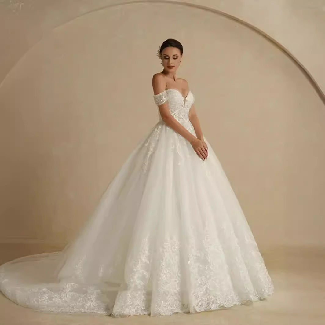 Off-shoulder Bridal Main Wedding Dress