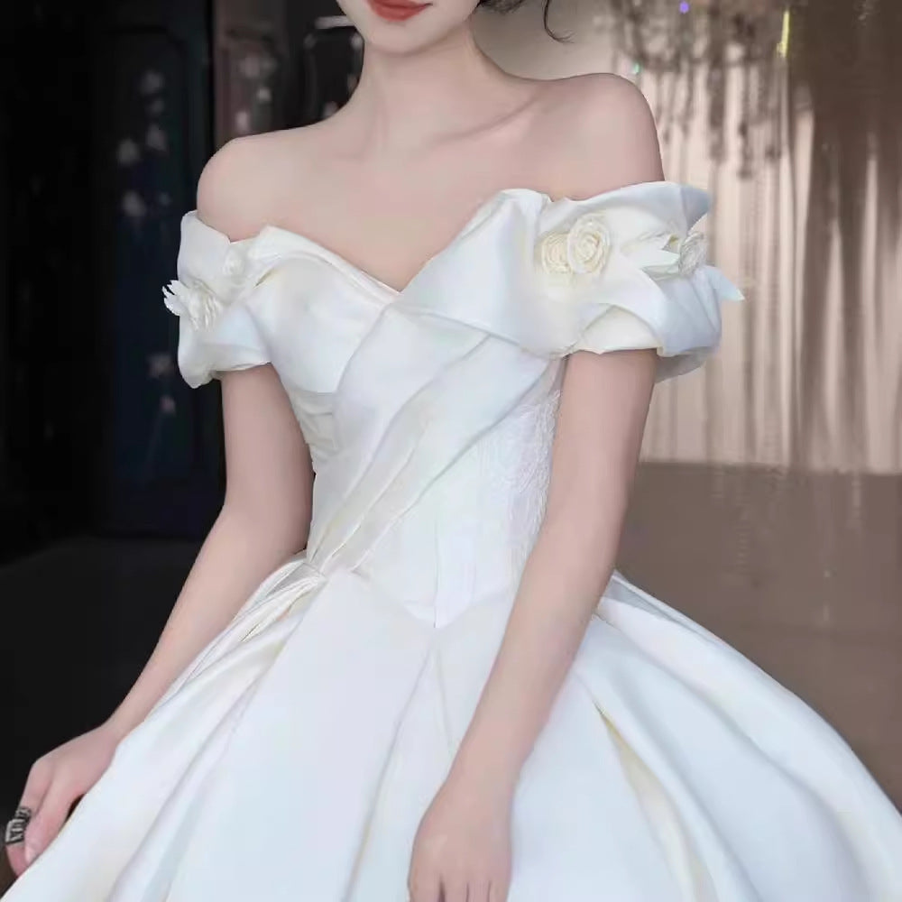 Satin Main Wedding Dress