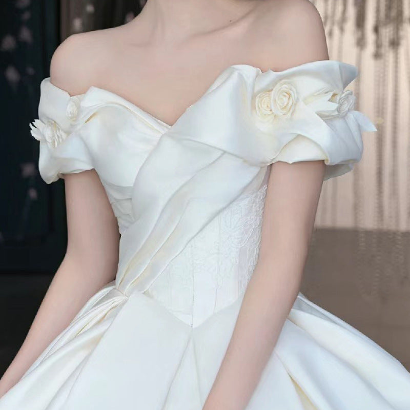 Satin Main Wedding Dress