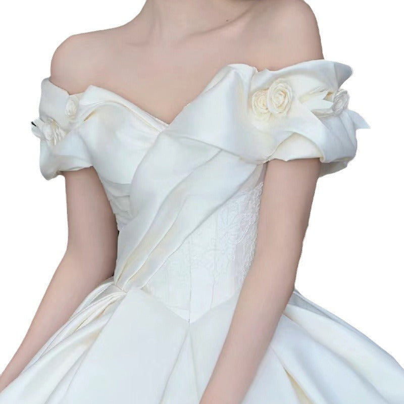 Satin Main Wedding Dress