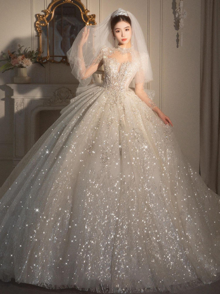 Long Sleeved Wedding Dress For Women