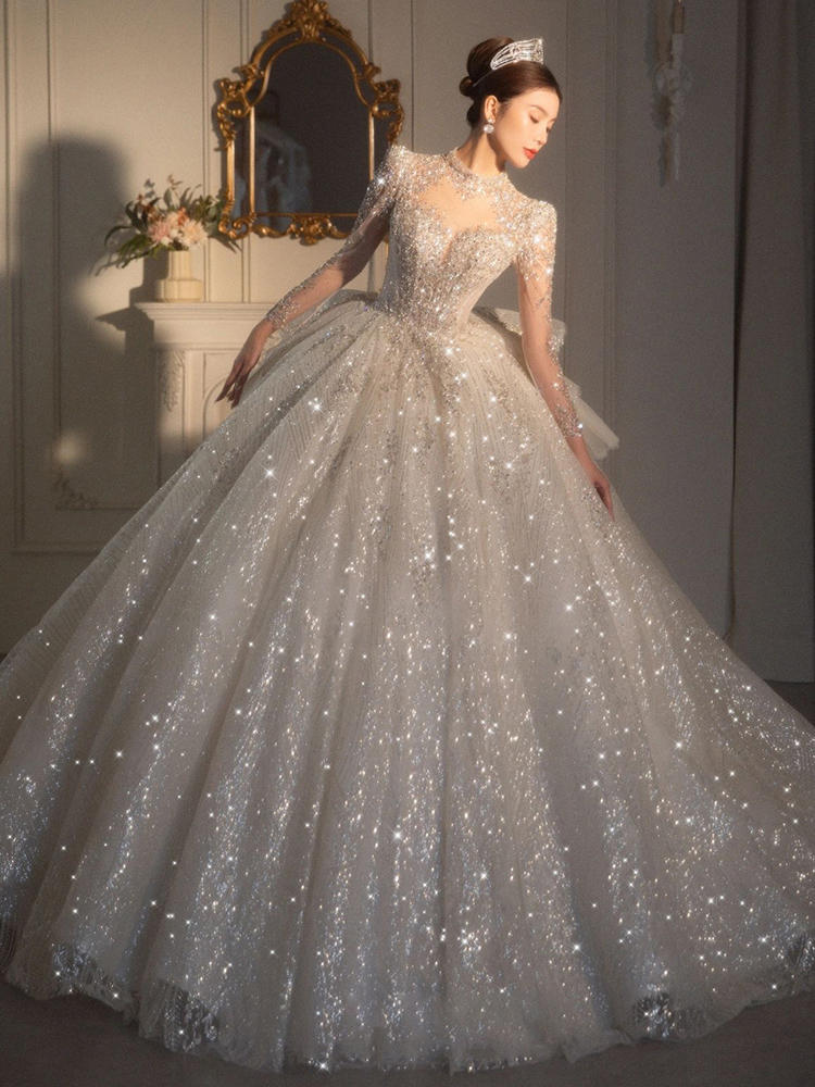 Long Sleeved Wedding Dress For Women